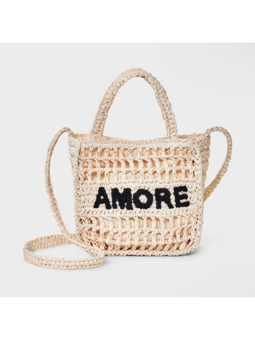 'AMORE' Woven Crossbody Bag